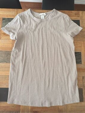 MATERNITY H&M Short Sleeve Crewneck Tee - Light Taupe and free tank top